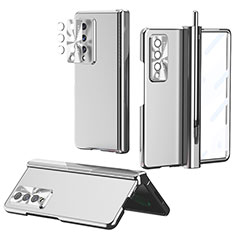 Hard Rigid Plastic Matte Finish Case Back Cover H08 for Samsung Galaxy Z Fold4 5G Silver