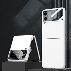 Hard Rigid Plastic Matte Finish Case Back Cover L02 for Samsung Galaxy Z Flip3 5G White