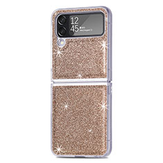 Hard Rigid Plastic Matte Finish Case Back Cover L02 for Samsung Galaxy Z Flip4 5G Gold