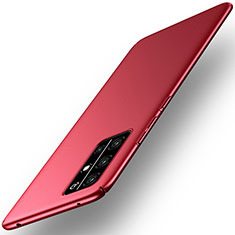 Hard Rigid Plastic Matte Finish Case Back Cover M01 for Huawei Honor 30S Red