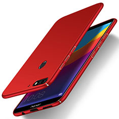 Hard Rigid Plastic Matte Finish Case Back Cover M01 for Huawei Y6 (2018) Red