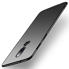 Hard Rigid Plastic Matte Finish Case Back Cover M01 for OnePlus 6 Black