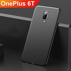 Hard Rigid Plastic Matte Finish Case Back Cover M01 for OnePlus 6T Black