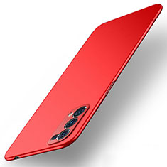 Hard Rigid Plastic Matte Finish Case Back Cover M01 for Oppo Reno5 Pro 5G Red