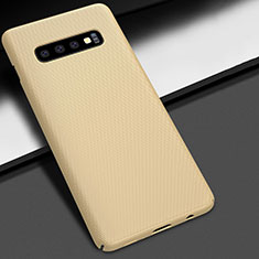 Hard Rigid Plastic Matte Finish Case Back Cover M01 for Samsung Galaxy S10 Plus Gold