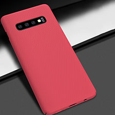 Hard Rigid Plastic Matte Finish Case Back Cover M01 for Samsung Galaxy S10 Plus Red