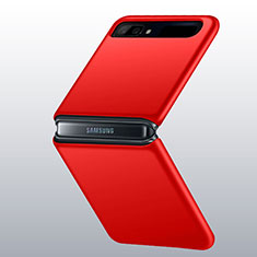 Hard Rigid Plastic Matte Finish Case Back Cover M01 for Samsung Galaxy Z Flip 5G Red