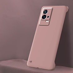 Hard Rigid Plastic Matte Finish Case Back Cover M01 for Vivo iQOO 8 Pro 5G Pink