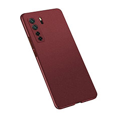Hard Rigid Plastic Matte Finish Case Back Cover M02 for Huawei P40 Lite 5G Red Wine