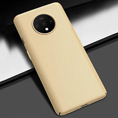 Hard Rigid Plastic Matte Finish Case Back Cover M02 for OnePlus 7T Gold