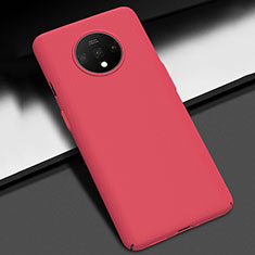 Hard Rigid Plastic Matte Finish Case Back Cover M02 for OnePlus 7T Red