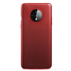 Hard Rigid Plastic Matte Finish Case Back Cover M03 for OnePlus 7T Red