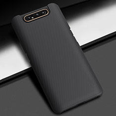 Hard Rigid Plastic Matte Finish Case Back Cover M03 for Samsung Galaxy A80 Black