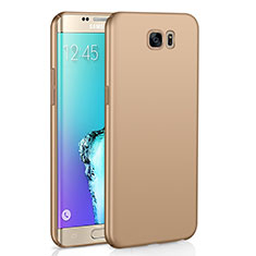 Hard Rigid Plastic Matte Finish Case Back Cover M03 for Samsung Galaxy S6 Edge SM-G925 Gold