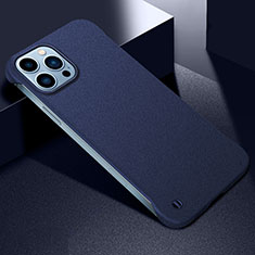Hard Rigid Plastic Matte Finish Case Back Cover M05 for Apple iPhone 13 Pro Max Blue