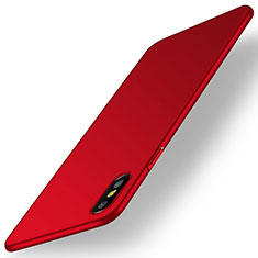 Hard Rigid Plastic Matte Finish Case Back Cover M15 for Apple iPhone X Red