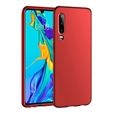 Hard Rigid Plastic Matte Finish Case Back Cover P01 for Huawei P30 Red
