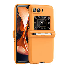 Hard Rigid Plastic Matte Finish Case Back Cover P01 for Motorola Moto RAZR (2022) 5G Orange