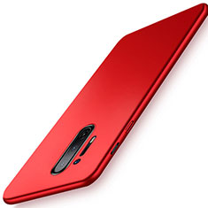 Hard Rigid Plastic Matte Finish Case Back Cover P01 for OnePlus 8 Pro Red