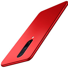 Hard Rigid Plastic Matte Finish Case Back Cover P01 for OnePlus 8 Red