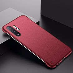 Hard Rigid Plastic Matte Finish Case Back Cover P01 for Samsung Galaxy Note 10 Plus Red
