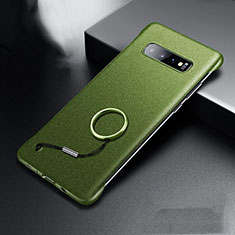Hard Rigid Plastic Matte Finish Case Back Cover P01 for Samsung Galaxy S10 Plus Green