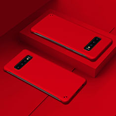 Hard Rigid Plastic Matte Finish Case Back Cover P01 for Samsung Galaxy S10 Red