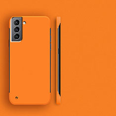 Hard Rigid Plastic Matte Finish Case Back Cover P01 for Samsung Galaxy S21 5G Orange