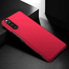 Hard Rigid Plastic Matte Finish Case Back Cover P01 for Sony Xperia 10 IV SOG07 Red