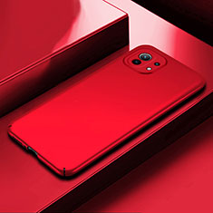 Hard Rigid Plastic Matte Finish Case Back Cover P01 for Xiaomi Mi 11 5G Red