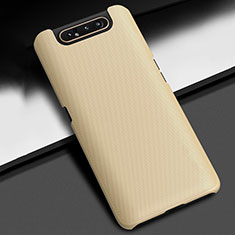 Hard Rigid Plastic Matte Finish Case Back Cover P02 for Samsung Galaxy A80 Gold