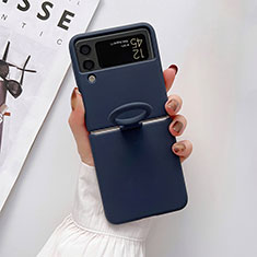 Hard Rigid Plastic Matte Finish Case Back Cover P02 for Samsung Galaxy Z Flip4 5G Blue