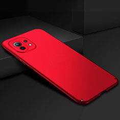 Hard Rigid Plastic Matte Finish Case Back Cover P02 for Xiaomi Mi 11 Lite 5G Red