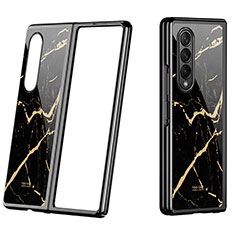 Hard Rigid Plastic Matte Finish Case Back Cover P08 for Samsung Galaxy Z Fold3 5G Black