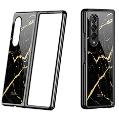 Hard Rigid Plastic Matte Finish Case Back Cover P08 for Samsung Galaxy Z Fold4 5G Black