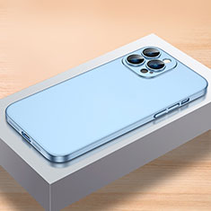 Hard Rigid Plastic Matte Finish Case Back Cover QC1 for Apple iPhone 15 Pro Max Sky Blue