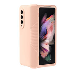 Hard Rigid Plastic Matte Finish Case Back Cover R01 for Samsung Galaxy Z Fold3 5G Rose Gold