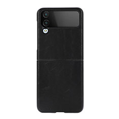 Hard Rigid Plastic Matte Finish Case Back Cover R03 for Samsung Galaxy Z Flip4 5G Black