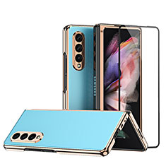 Hard Rigid Plastic Matte Finish Case Back Cover R04 for Samsung Galaxy Z Fold3 5G Blue