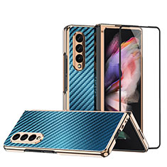 Hard Rigid Plastic Matte Finish Case Back Cover R05 for Samsung Galaxy Z Fold3 5G Blue