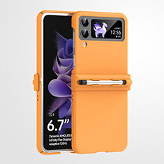 Hard Rigid Plastic Matte Finish Case Back Cover R06 for Samsung Galaxy Z Flip4 5G Orange