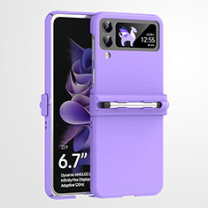 Hard Rigid Plastic Matte Finish Case Back Cover R06 for Samsung Galaxy Z Flip4 5G Purple