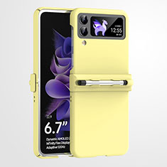 Hard Rigid Plastic Matte Finish Case Back Cover R06 for Samsung Galaxy Z Flip4 5G Yellow