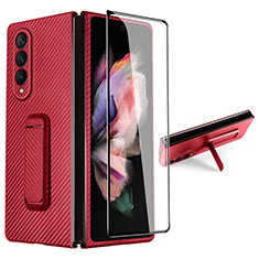 Hard Rigid Plastic Matte Finish Case Back Cover R06 for Samsung Galaxy Z Fold3 5G Red