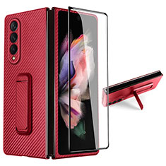 Hard Rigid Plastic Matte Finish Case Back Cover R06 for Samsung Galaxy Z Fold4 5G Red