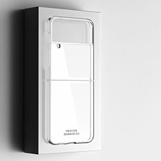Hard Rigid Plastic Matte Finish Case Back Cover T01 for Samsung Galaxy Z Flip4 5G Clear