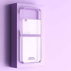 Hard Rigid Plastic Matte Finish Case Back Cover T01 for Samsung Galaxy Z Flip4 5G Purple