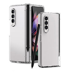 Hard Rigid Plastic Matte Finish Case Back Cover T01 for Samsung Galaxy Z Fold3 5G Clear