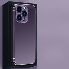 Hard Rigid Plastic Matte Finish Case Back Cover TB1 for Apple iPhone 15 Pro Max Purple