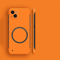 Hard Rigid Plastic Matte Finish Case Back Cover with Mag-Safe Magnetic for Apple iPhone 14 Plus Orange
